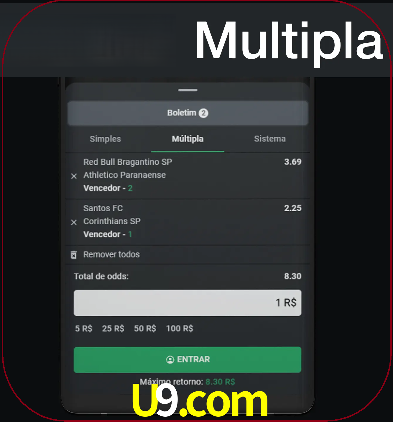 Faça apostas mais valiosas com mais de duas apostas.