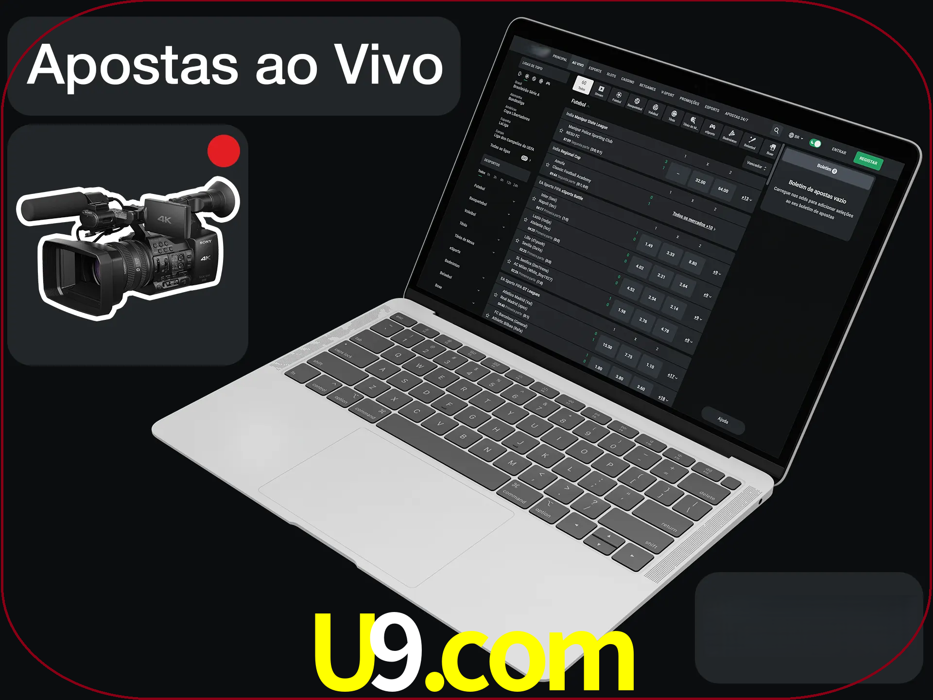 Aposte em formato ao vivo em nosso site.